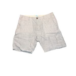 Tommy Bahama Relax Linen Shorts Cream Tan Khaki Stripe 36(38)